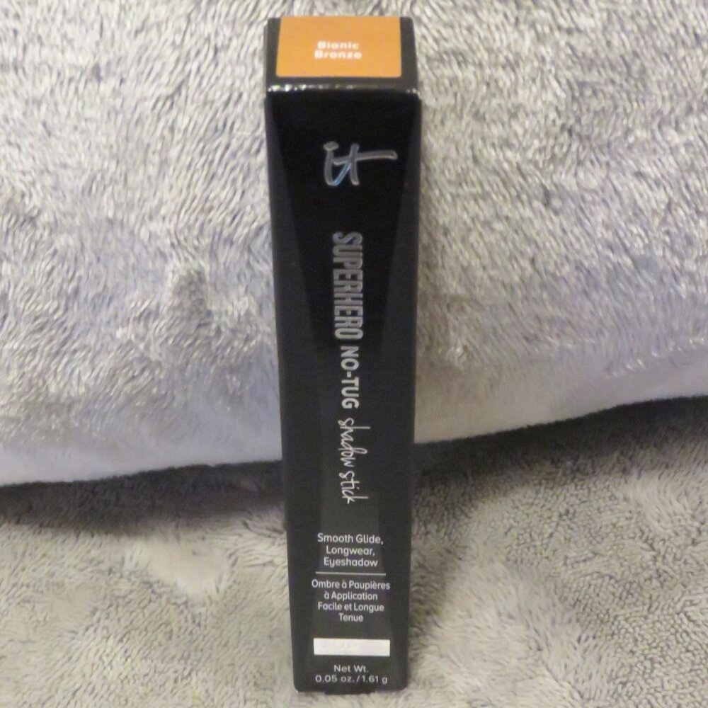 NIB IT Cosmetics Superhero No-Tug Shadow Stick Bionic Bronze Eyeshadow Cream